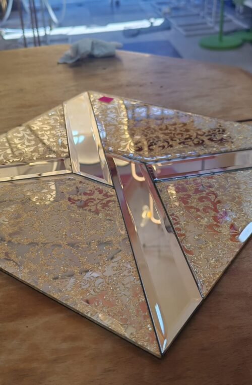 MOSAICO ESPEJADO BARROCO DORADO