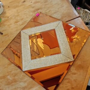 MOSAICO ESPEJADO AMBAR DIAMANTE